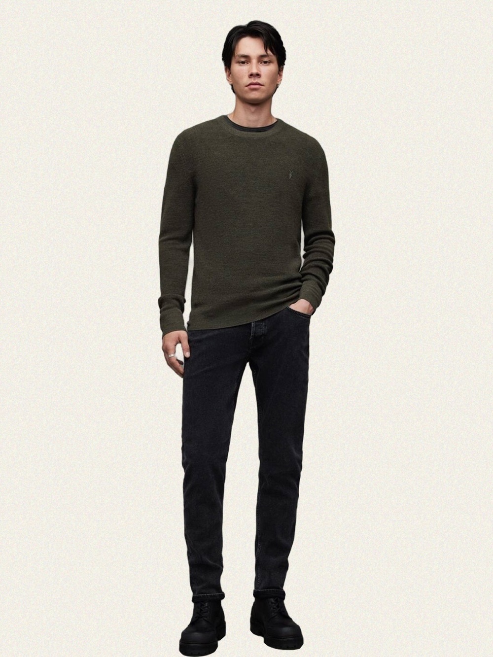 AllSaints Ivar Merino Wool Crewneck Sweater